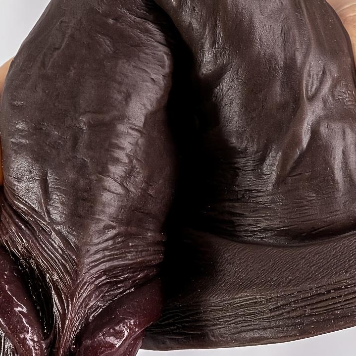 Черный очень большой реалистичный дилдо – толстый стержень, выступающая головка, сильная присоска, мягкий силикон, секс-игрушка для взрослых женщин и сольных игр