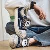 Retro Old Mickey Canvas Shoes Men's 2024 New Versatile Sports and Leisure Board Shoes Heightened Thick Sole Ugly Cute Big Head