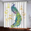 Цифровая печать Павлин Животные Серия Солнцезащитные шторы Гостиная Спальня Домашнее украшение Цветные Перья Узор Шторы