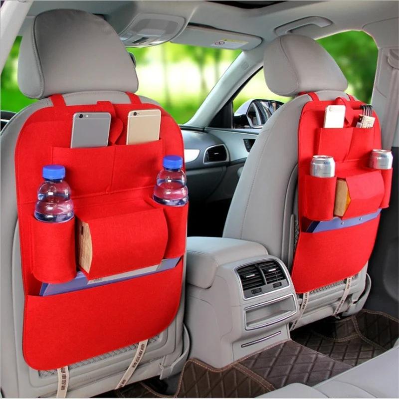 Car Multifunctional Seat Back Storage Box Car Hanging Bag Tissue Box Car Felt Storage Bag