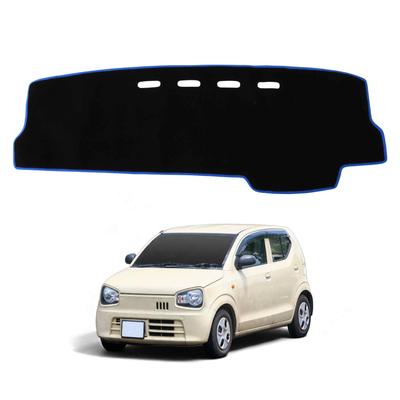 FUELHOOD Совместим с приборной панелью Suzuki Alto Интерьер Уменьшает Защищает от Предотвращает Защитная Накладка Интерьер автомобиля Черный с синими линиями Матовый/Торпедо