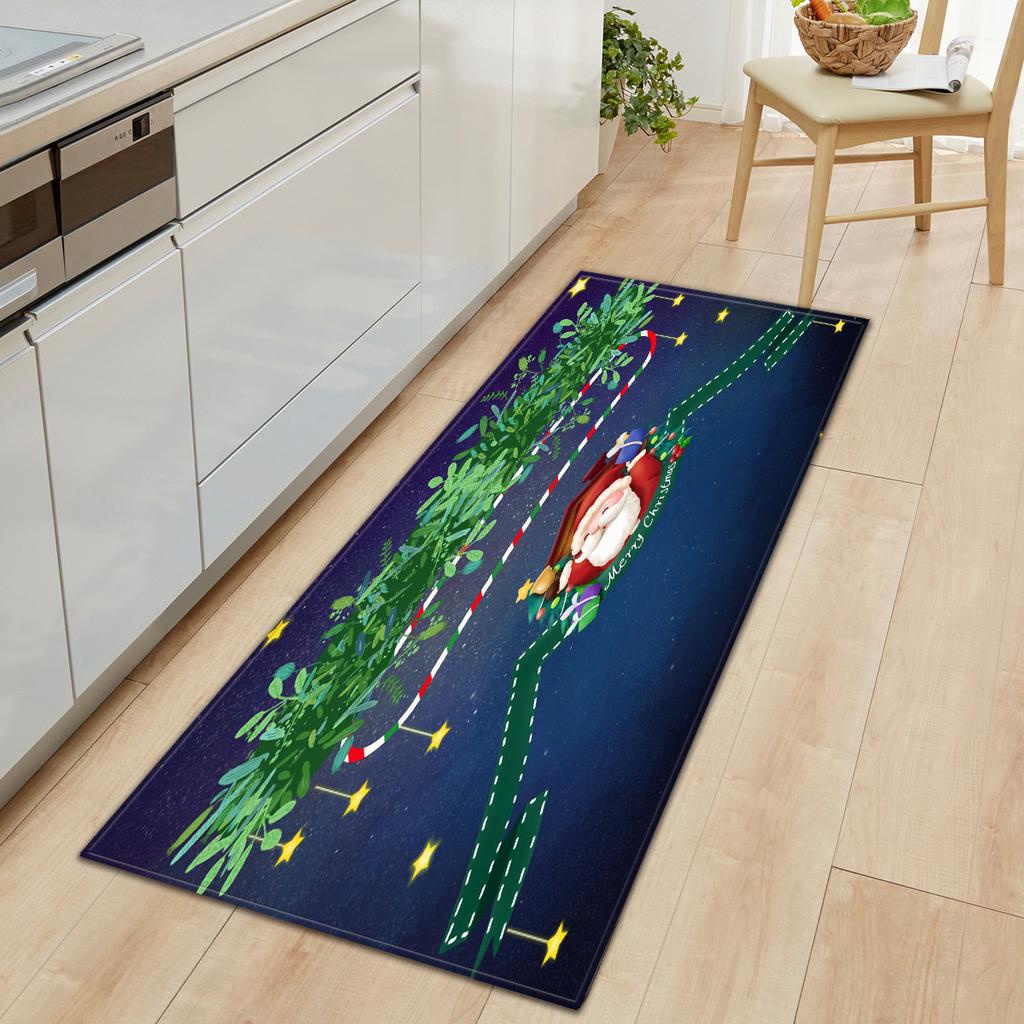 Christmas Kitchen Sand Carpet Doormat Long Floor Mat