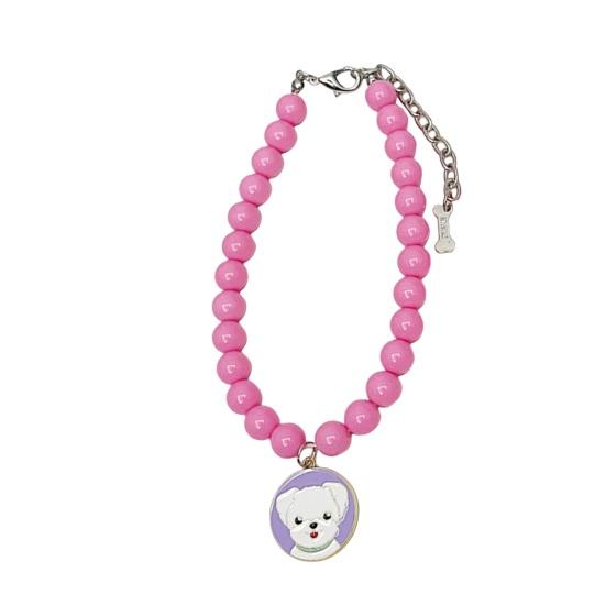 Ожерелье для домашних животных, ошейник из бисера, аксессуары для маленьких собак, невыцветающий искусственный жемчуг, регулируемые украшения для домашних животных