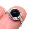 Natural Black Onex Gemstone Handmade 925 Sterling Silver Jewelry Ring S.7 Y5l30