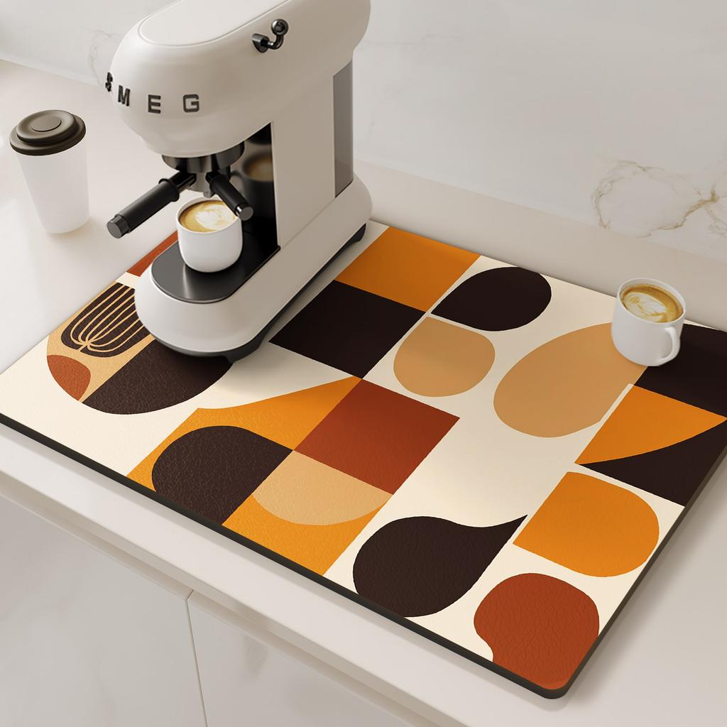 Коврик для кофемашины, дренажный коврик для кухни, нескользящие коврики для сушки посуды, быстросохнущий коврик для стола, подставка под столовые приборы, посуда