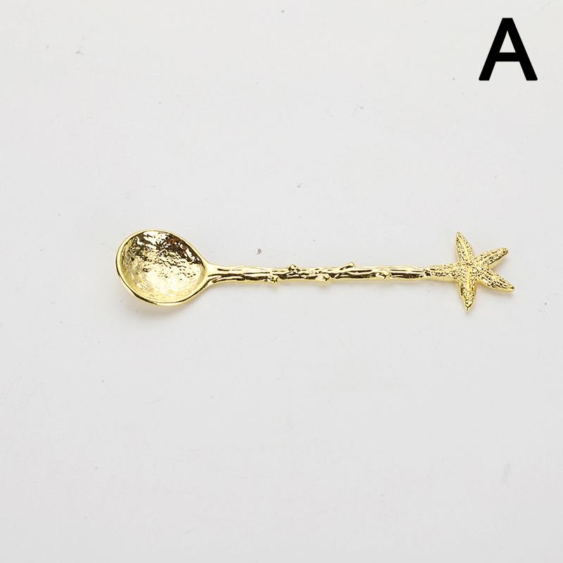 1PC Vintage Spoon Ice Cream Spoon For Coffee Tea Gift For Souvenir Dragonfly Stars Design
