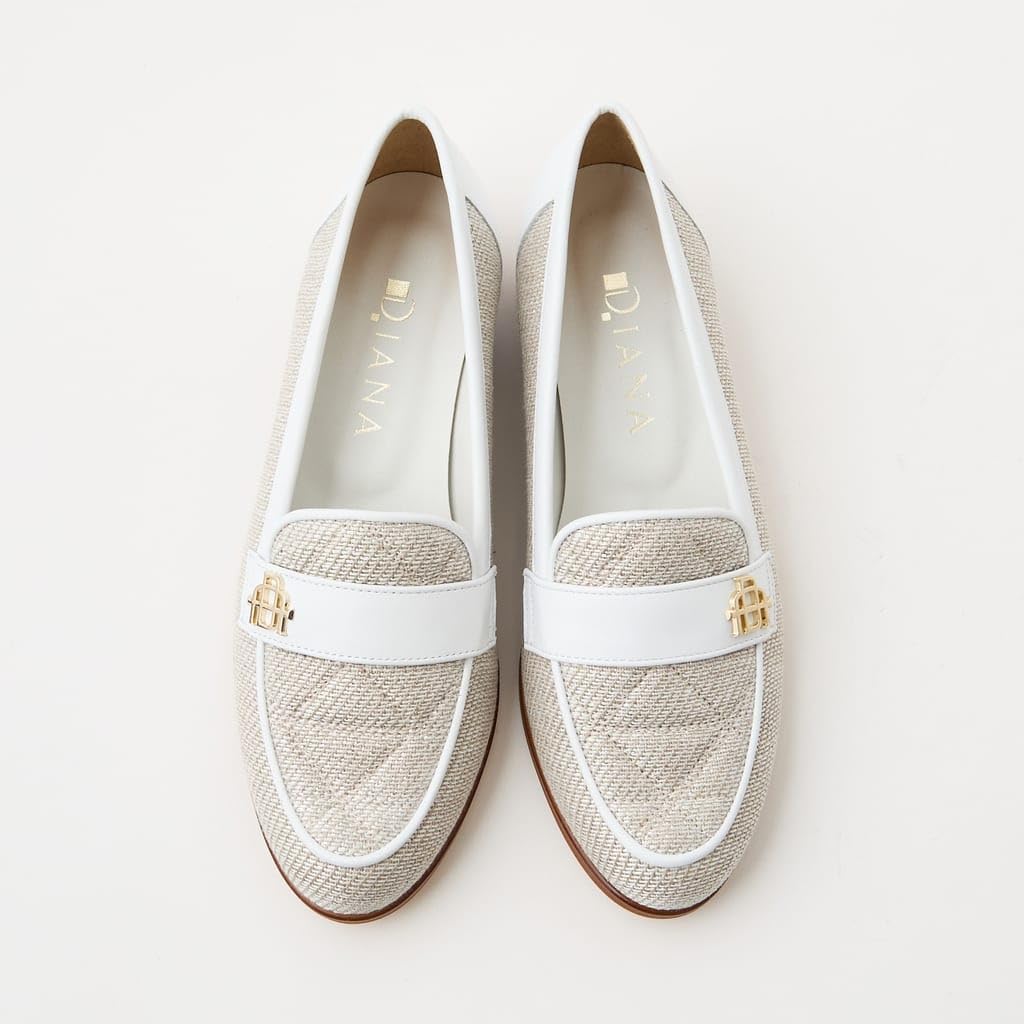 Туфли на низком каблуке, плоские, сделаны в Японии, цвет белый, слоновая кость 133045100011 [Diana] 23,5 см