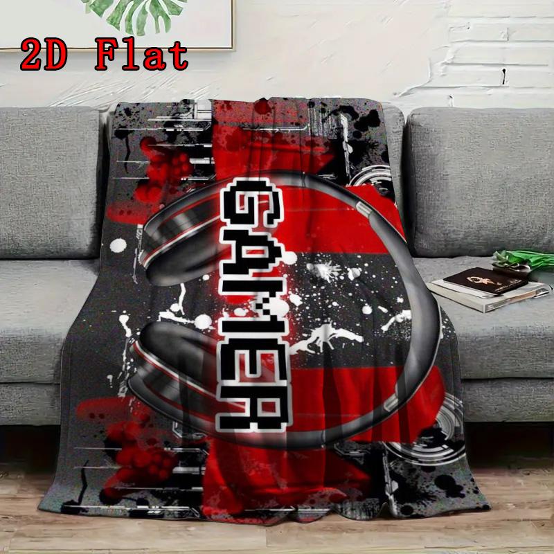 gamer 2D Flat Pattern Flannel Blanket High quality All Seasons Warmth and Comfort Perfect for Christmas Gifts.MMT0918449