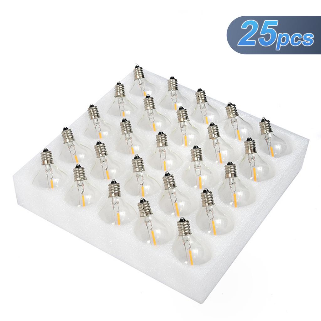 AC230V Globe LED G40 Bulb Lamp 25 Pack E12 Base Socket Holder IP44 Water Resistance Warm White for