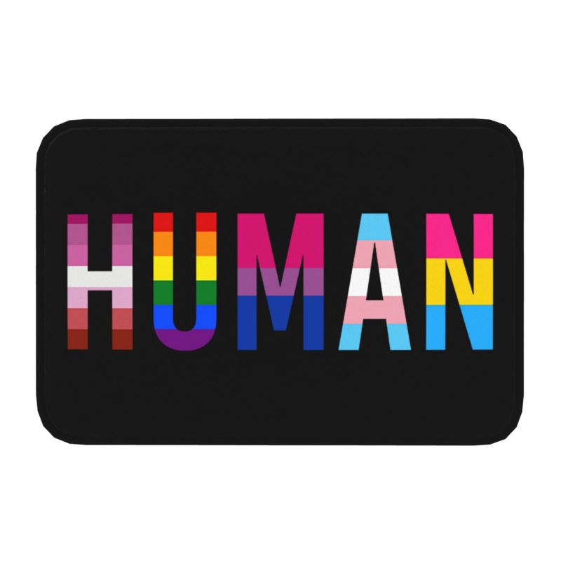 Gay Pride Flag Drip Doormat Anti-Slip Bathroom Kitchen Mat Living Room Floor Door Entrance Carpet Rug
