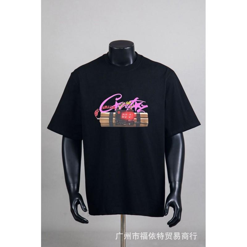 Corteiz Alcatraz Vintage Print T-Shirt Men Women Streetwear Loose Fit Short Sleeve Tee