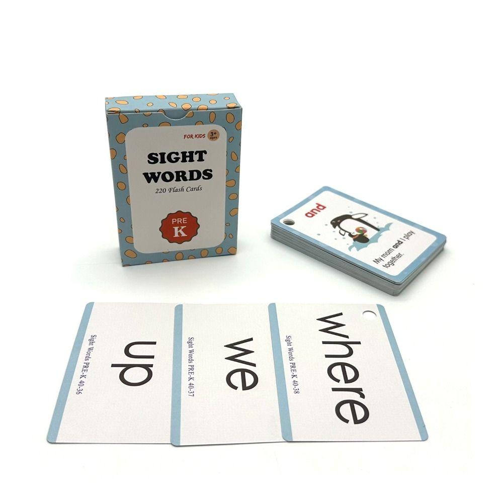 Animal English Sight Word Flash Cards Paper Early Baby Flash Cards Kids Preschool