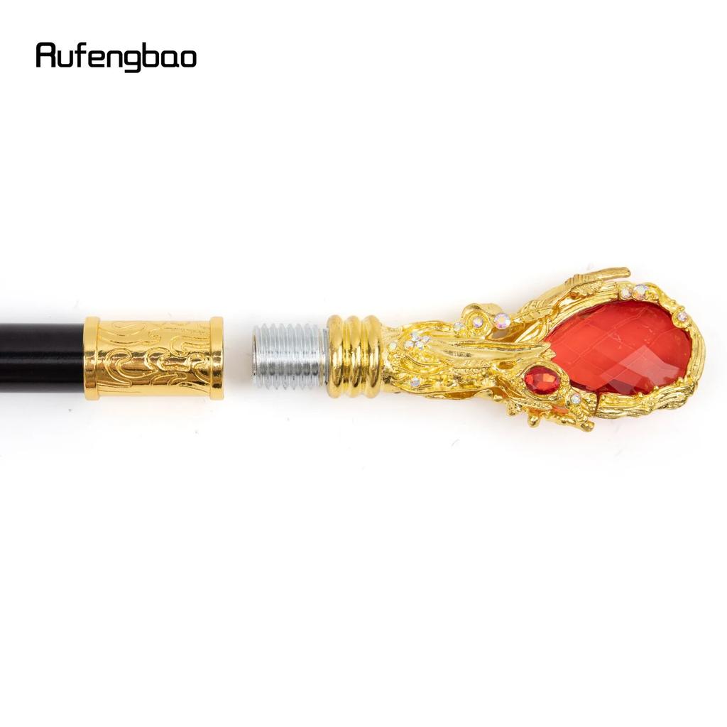 Красный ромбовидный тип, золотая трость, модная декоративная трость, элегантная трость для джентльмена, ручка для трости для косплея, 95 см