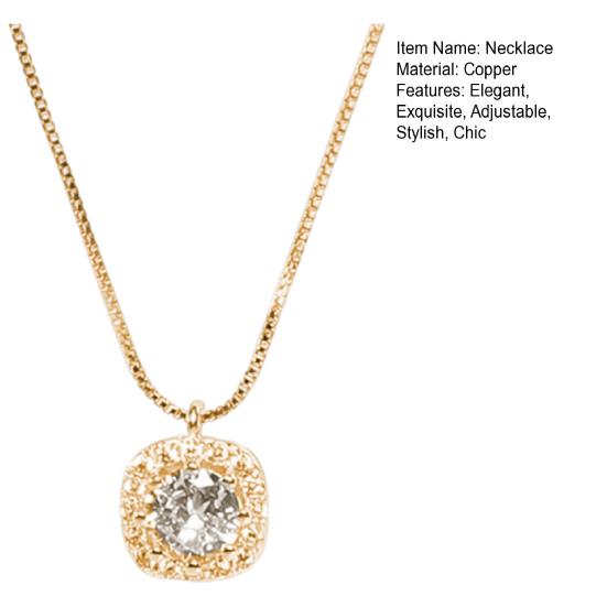 Женское квадратное ожерелье с подвеской из циркония, имитация бриллиантовой ключичной цепочки на День матери, годовщину, день рождения, ювелирный подарок