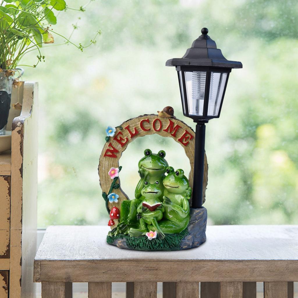 Солнечная полимерная фигурка для улицы, сада, двора, имитация животного, приветственная табличка, декоративное украшение