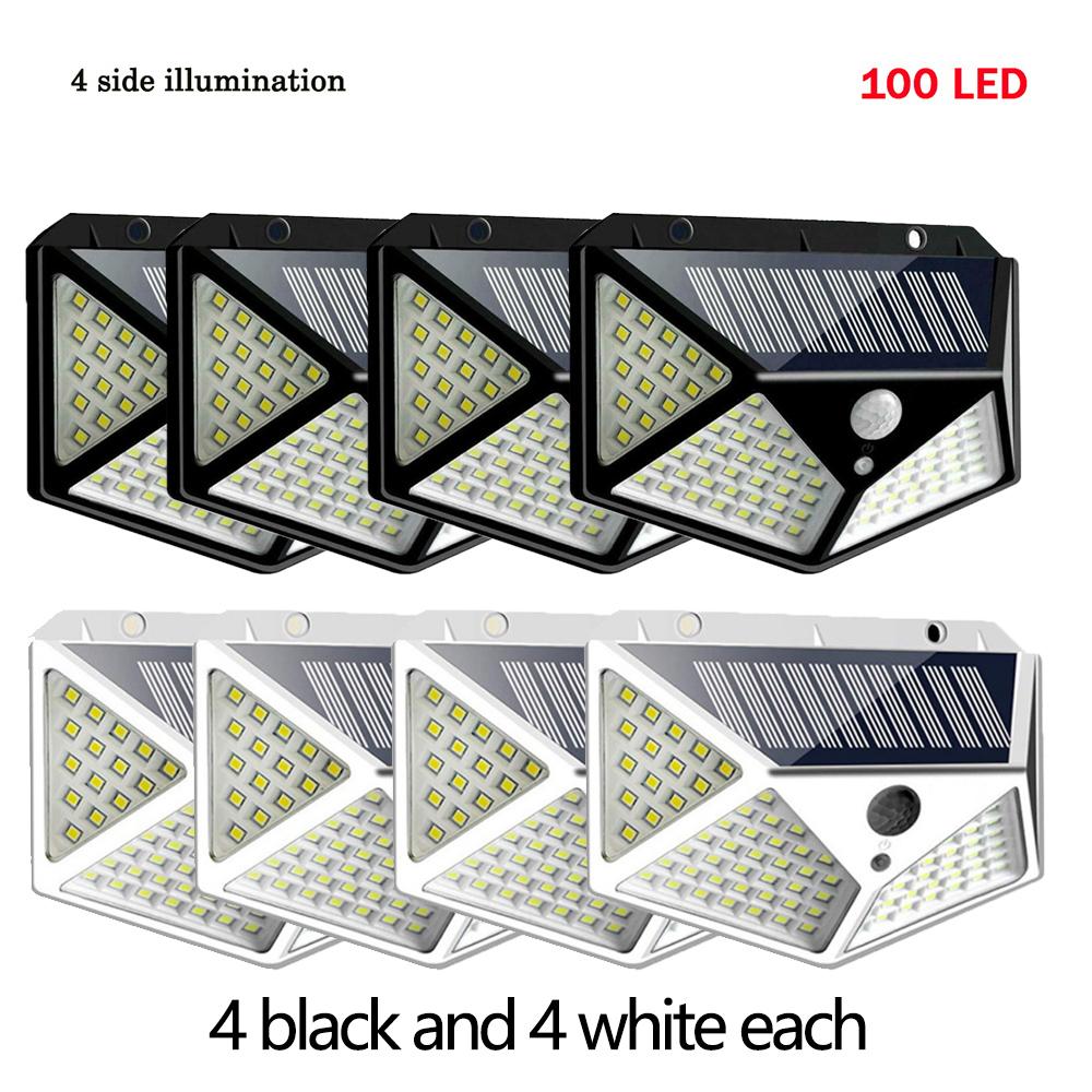 1/2/4/6/8/10 шт. многофункциональные светодиодные солнечные фонари с датчиком движения наружные водонепроницаемые декоративные настенные светильники с углом освещения 180 градусов