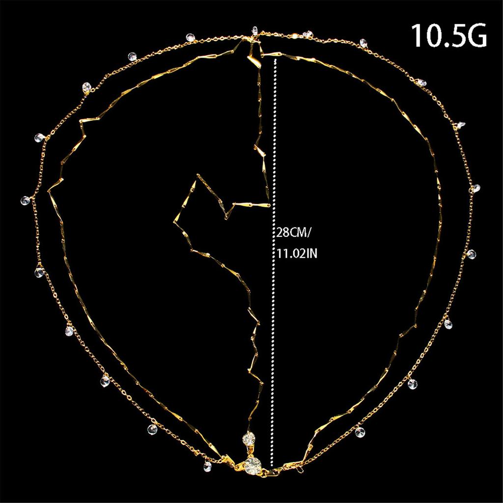 Элегантная цепочка на лоб Свадебное украшение на голову Стильные аксессуары для волос Индийские украшения Стразы Повязка на голову