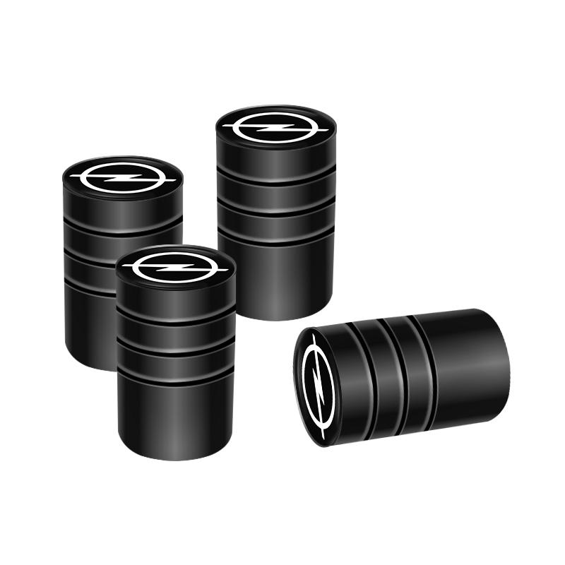 4Pcs Metal Car Wheel Tire Valve Stem Caps For Opel Astra Grandland Corsa Mokka Frontera Insignia Zafira Vivaro Karl Combo Ampera