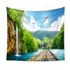 Настенный гобелен с океаном, пейзаж, лес, водопад, гобелен, настенный гобелен, настенный ковер, пляжный гобелен, домашний декор