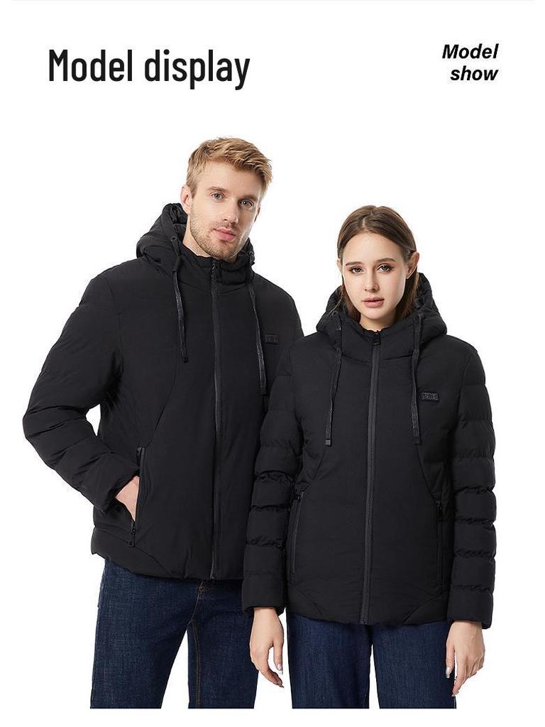 Мужская хлопковая куртка с USB-подогревом, 15 зон: Умная, Постоянная Температура для Защиты от Зимнего Холода