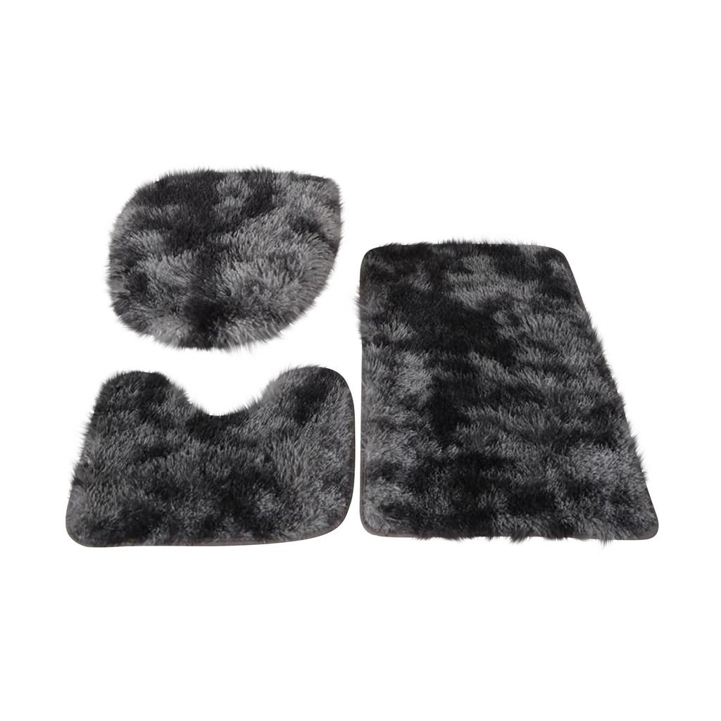 Мягкий коврик из ультратонкого волокна для ванной, набор из 3 штук, плюшевый коврик для ванной, чехол на сиденье для унитаза, впитывающий коврик для ванной, машинная стирка