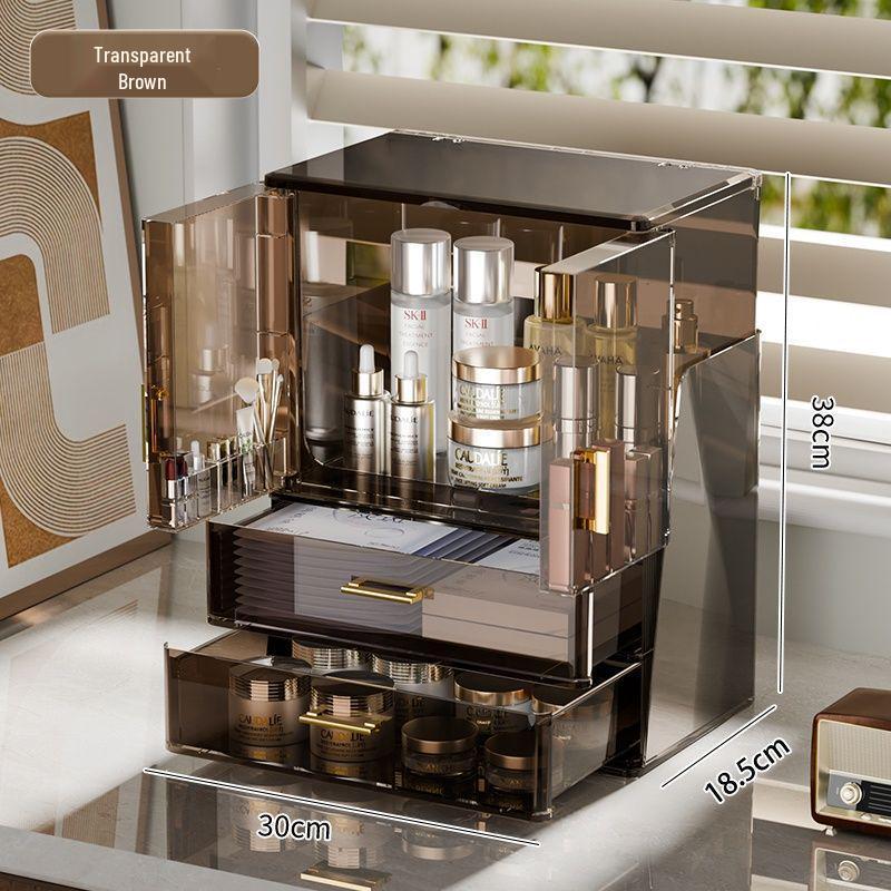 Шикарный прозрачный органайзер для косметики - Пыленепроницаемое хранение средств по уходу за кожей, помады и макияжа
