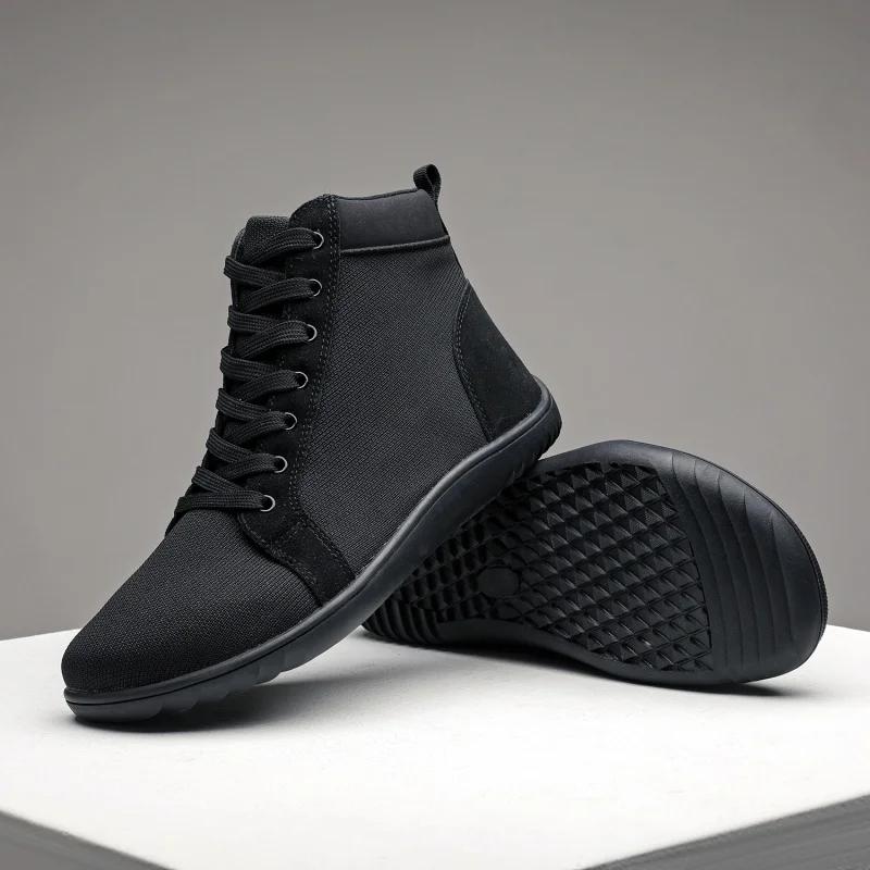 New Four Seasons Wear Resistant Fashion High Top Casual Sports Board Shoes Trendy and Versatile Men's One Step Lazy Shoes