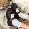 Fashion Butterfly-Knot Lolita Shoes Women Vintage Girls Platform Mary Jane Shoes Women Students Chunky Heel JK Uniform Cosplay Shoes