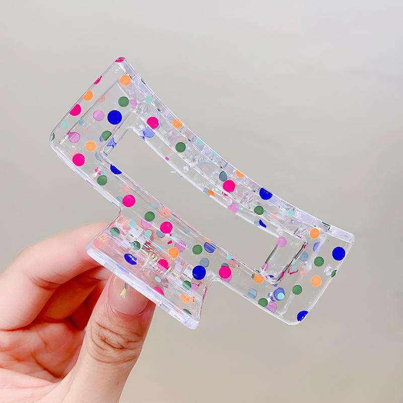 Новый женский принт с цветочным принтом, коготь для волос, прочный красочный пластиковый зажим для волос, большие размеры, зажимы для волос, шпилька в виде краба, аксессуары для волос, подарок для девочки