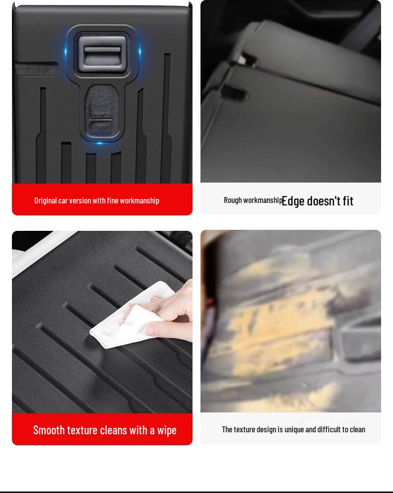 Tesla Model Y/3 Rear Seat Backrest Pad & Trunk Mat - Tail Box Car Accessory