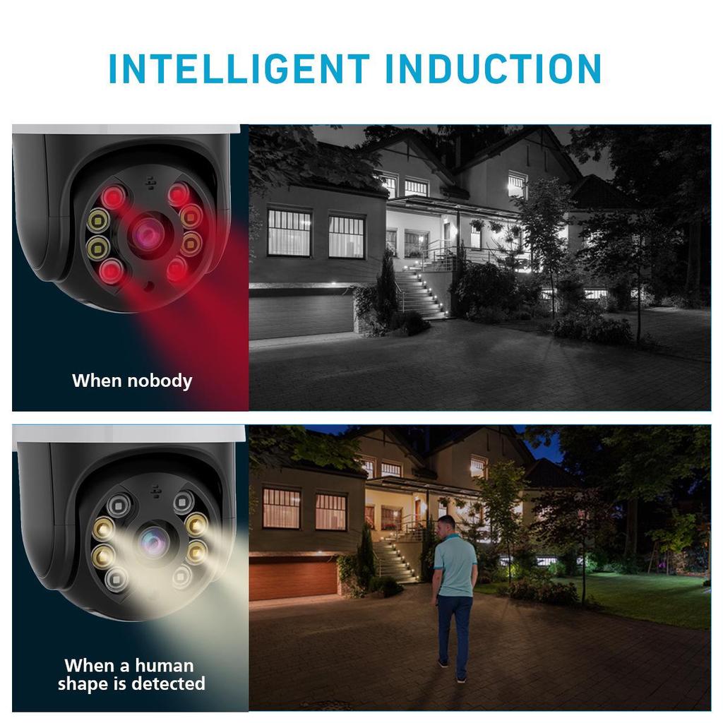 ICSEE 1080P HD WiFi PTZ Outdoor Camera with Mobile Remote Monitoring