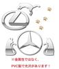 Neko-si Car Cat Sticker Emblem Metallic Look Silver Cat Cute Stylish Plate 3D Waterproof