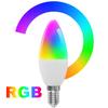 E14 светодиодная лампа-свеча цветная RGB лента для помещений неоновая лампа с контроллером освещения E27 умная лампа с регулируемой яркостью для дома