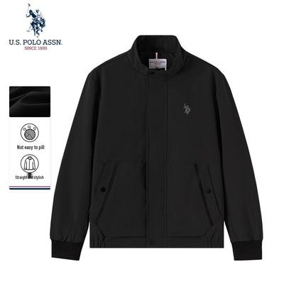 Мужская осенне-зимняя куртка в стиле business casual со стойкой