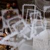 60 шт./2 комплекта, прозрачные наклейки для домашних животных, кружевные серии, принадлежности для скрапбукинга, мусорный журнал, сделай сам, канцелярские принадлежности, декоративные наклейки