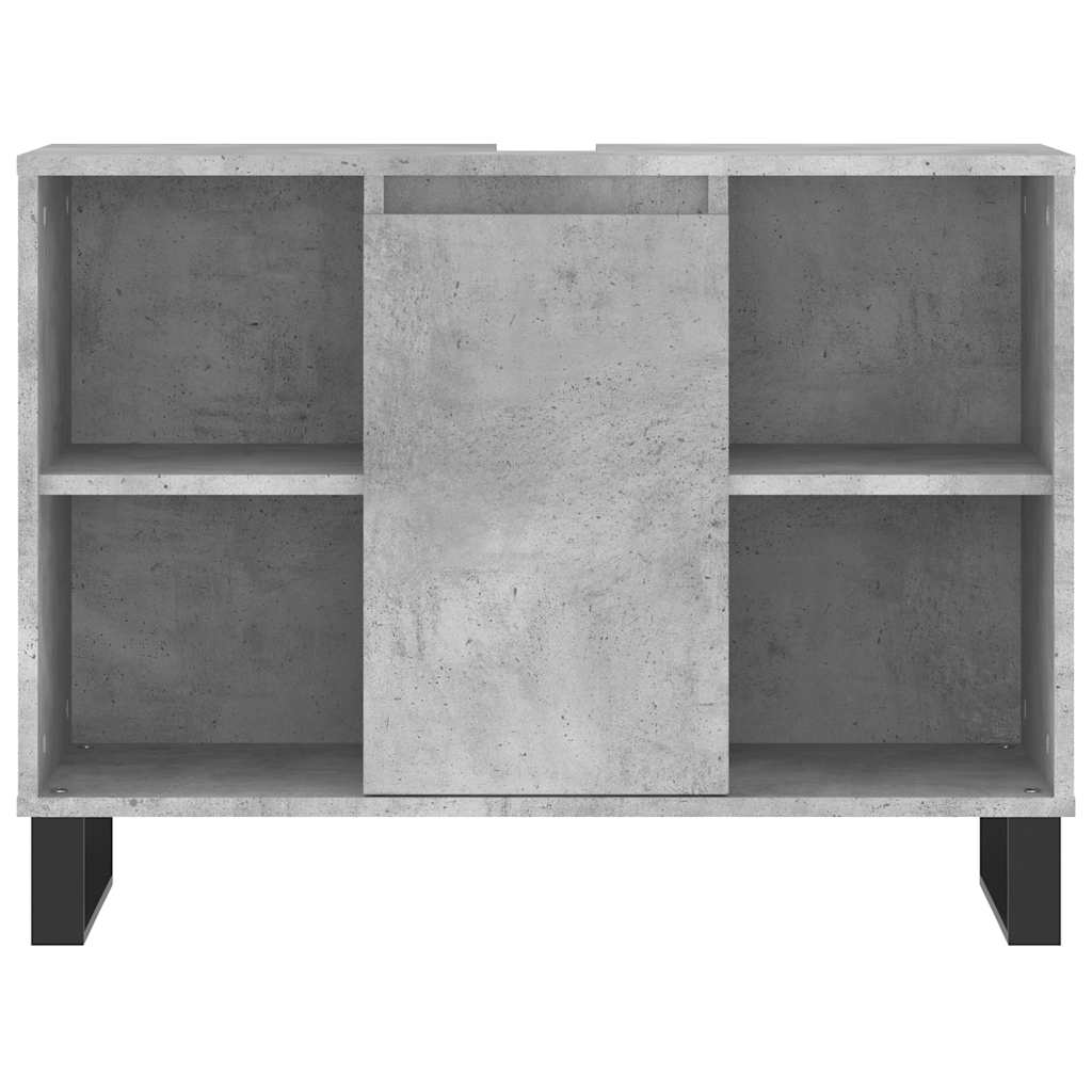 Bathroom Cabinet Concrete Grey 80 x 33 x 60 cm Engineered Wood