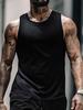 Men Running Sports Sleeveless T-Shirt CompressionTraining Vest Fitness Tank Base Layer Top Singlet Activewear Quick Drying