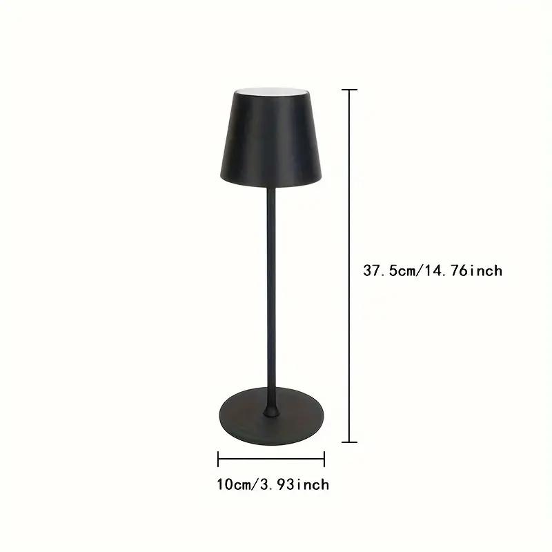 1 шт. Современная беспроводная настольная лампа, светодиодный металлический креативный светильник, перезаряжаемый сенсорный ночник, прикроватный светильник для пары, ужина/ресторана/спальни