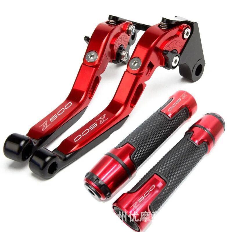 CNC Aluminum Brake Clutch Lever Handlebar Grips Kawasaki Z500 Ninja 500 Aftermarket Upgrade
