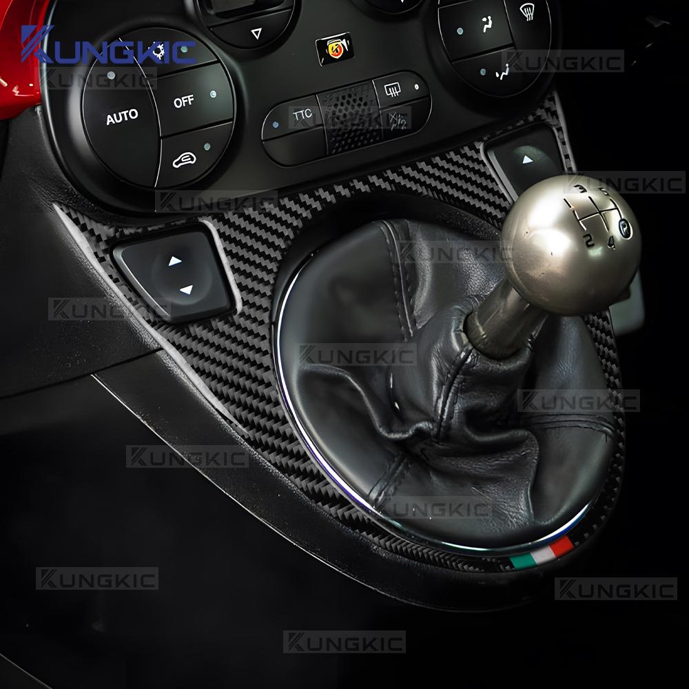 Carbon Fiber Gear Shift Collar for Fiat 500 2008-2015 & Abarth 595 695 595C 695C 2012-2015 AT MT
