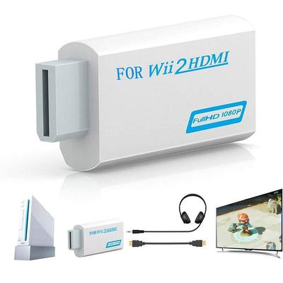 Конвертер для Wii в HDMI-совместимый, 1080P Full HD, адаптер, разъем 3,5 мм, видео и аудио, для ПК, HDTV, монитора, Wii2HDMI-совместимый