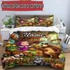 3pcs Duvet Cover Set (1*Duvet Cover + 2*Pillowcase, Without Core), Custom Name Masha and the Bear Pattern Bedding Set, Home Bedroom Decor Gift