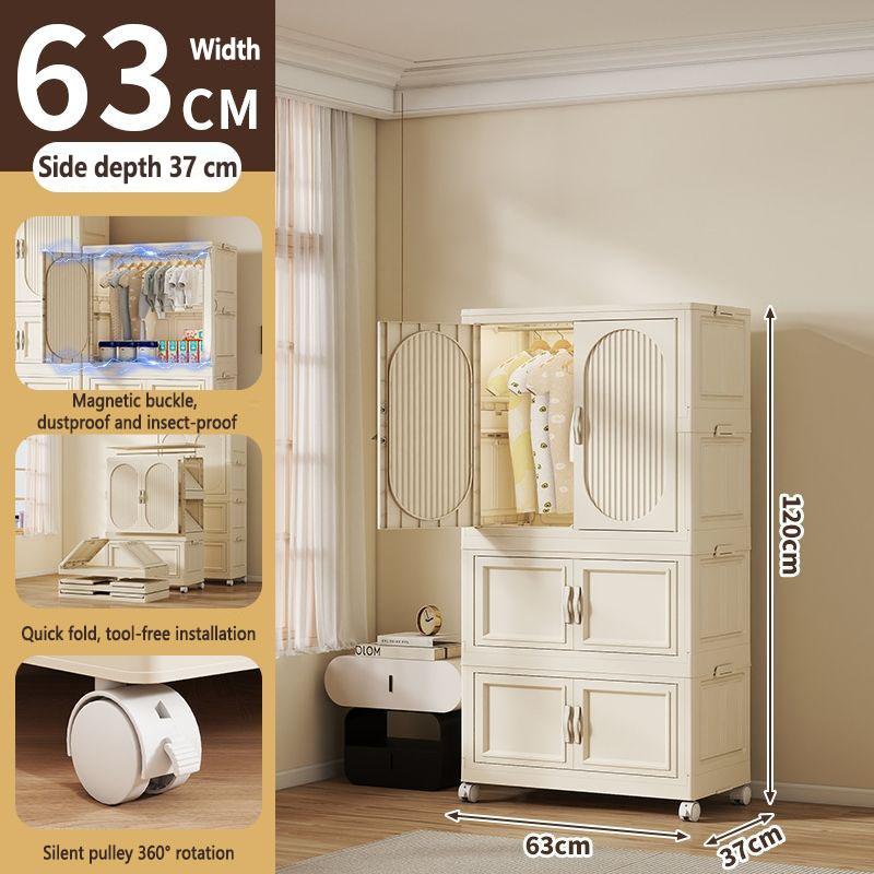 Children's Wardrobe Baby Closet Home Use Clothes & Quilt Storage Cabinet Primary School Student Clothing Organizer Folding Home