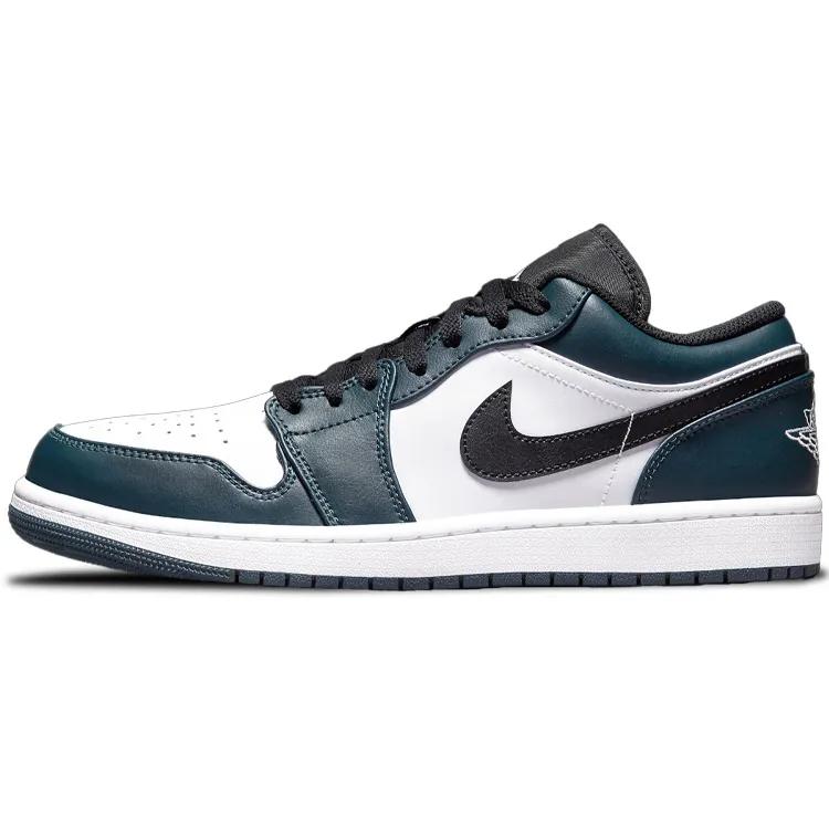 Air Jordan 1 Low 'Dark Teal' (Unisex) Armory Navy / White / Black Vintage Basketball Shoes 553558 411