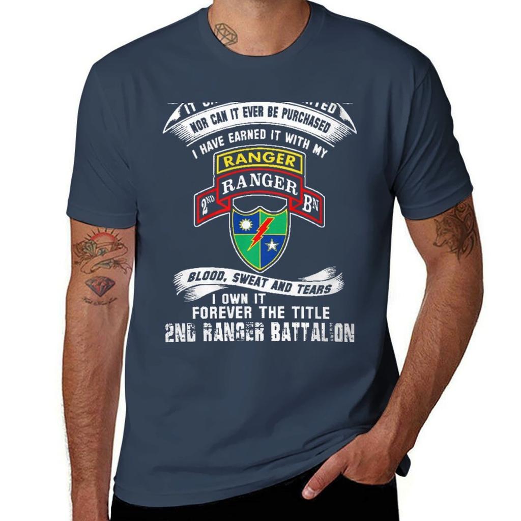 2nd Ranger Battalion Tshirt Large Size Short Sleeve Tshirt
