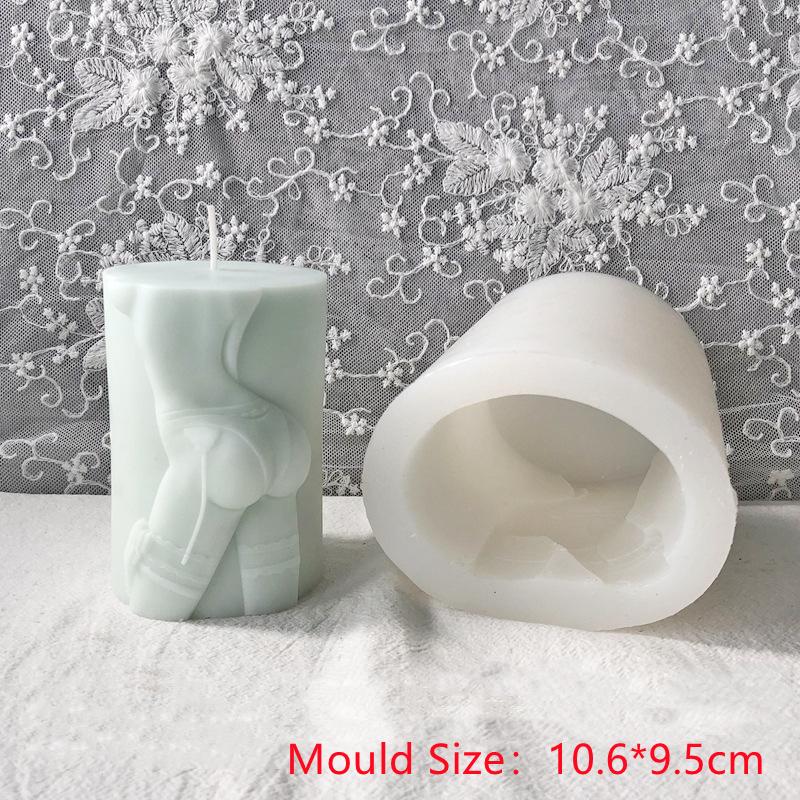 Цилиндрическая свеча силиконовая форма искушение DIY 3D ароматерапевтическая свеча гипсовая форма подарок ручной работы