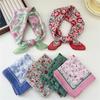 Cotton And Linen Small Square Scarf Silk Scarf Women'S Spring And Autumn New Style Artistic And Versatile Fashionable Temperament Headband Scarf