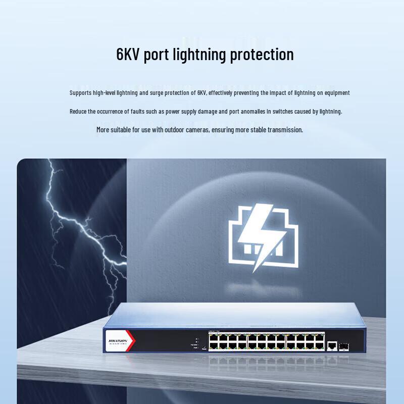 Hikvision 26-Port Cloud Managed Gigabit High-Power PoE Switch CN plug (adapter included)