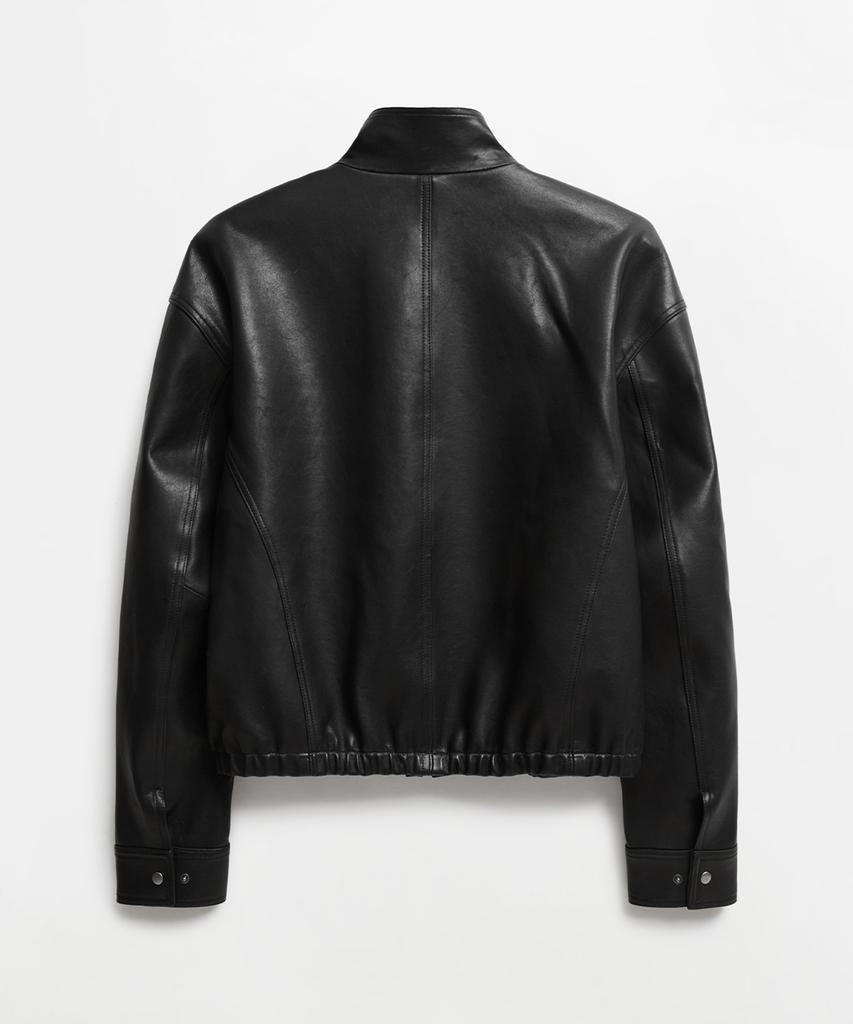 Lmood Monarch Leather Blouson Jacket Black