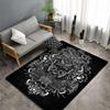 Черный Череп Сатана Ведьма Демон Коврики для гостиной Большой ковер для детей Коврик для игровой комнаты Подросток Инди-комната Уиджа Декор Пушистый коврик